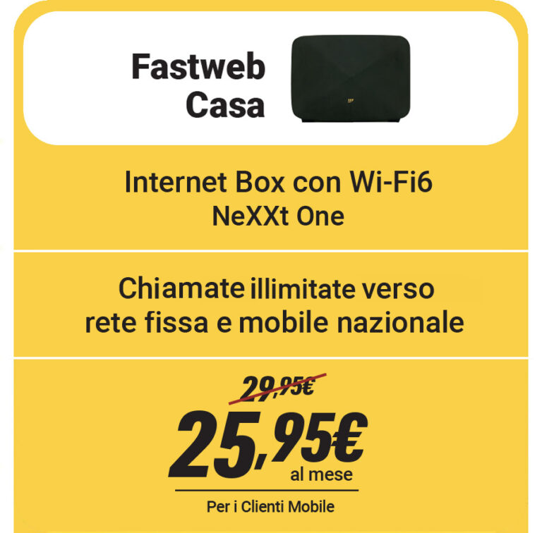 linea fissa fastweb 25,95€