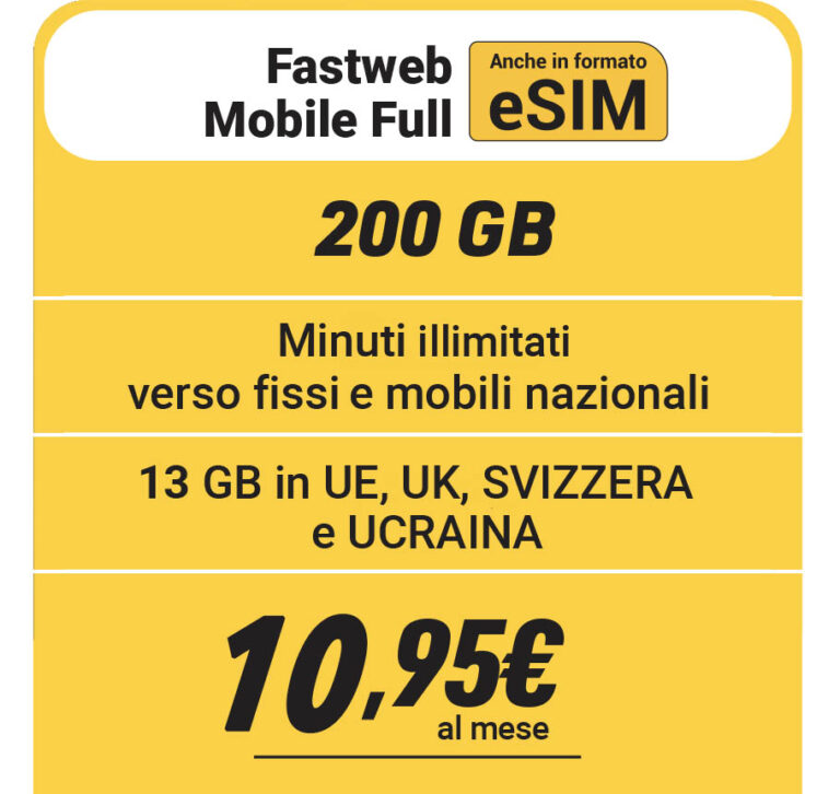 fastweb mobile full - aosta