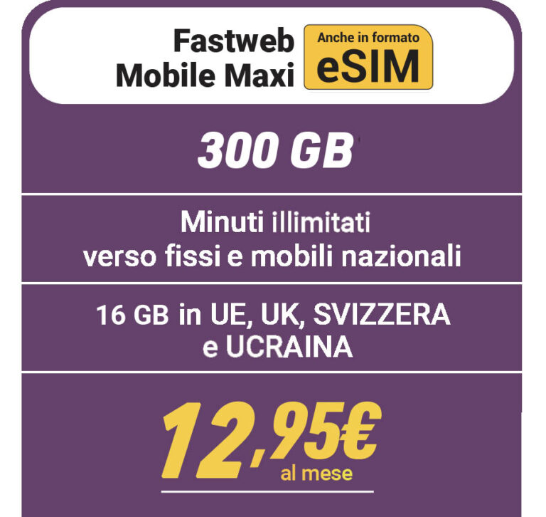 fastweb mobile maxi - aosta